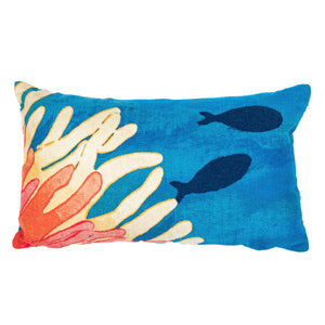 Trans Ocean Liora Manne Visions Iii Coastal Indoor/Outdoor Pillow - Stunning Reef & Fish Design For Any Space Orange Polyester 7sc1s421117