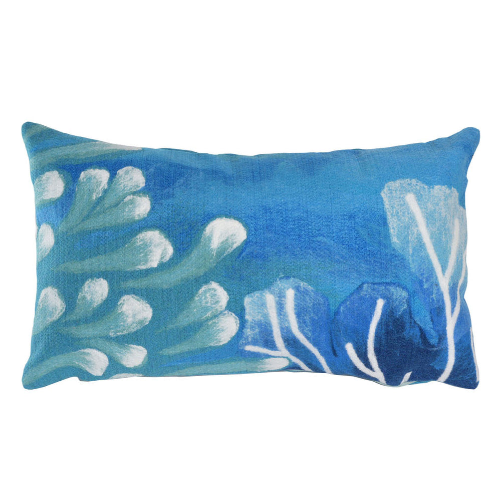 Trans Ocean Liora Visions Iii Indoor/Outdoor Handmade Pillow – Vibrant Coastal Art For Chic Home Decor Blue Polyester 7sc1s421203