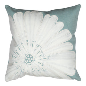Trans Ocean Liora Manne Visions Iii Antique Medallion Indoor/Outdoor Pillow - Stunning Botanical Floral Accent Blue Polyester 7sc2s319004