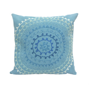 Trans Ocean Liora Manne Visions Iii Indoor/Outdoor Handmade Pillow - Transitional Medallion Artistry In Blue Blue Polyester 7sc2s410504