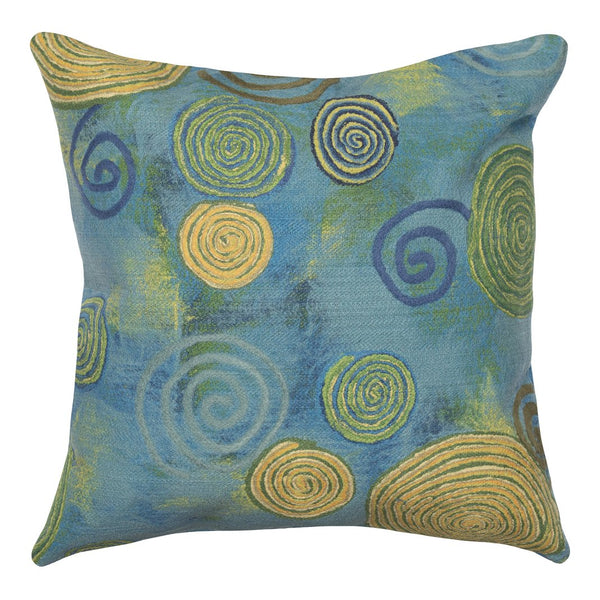 Trans Ocean Liora Manne Visions Iii Graffiti Swirl Indoor/Outdoor Pillow - Stunning Artful Accent For Any Space Blue Polyester 7sc2s410906