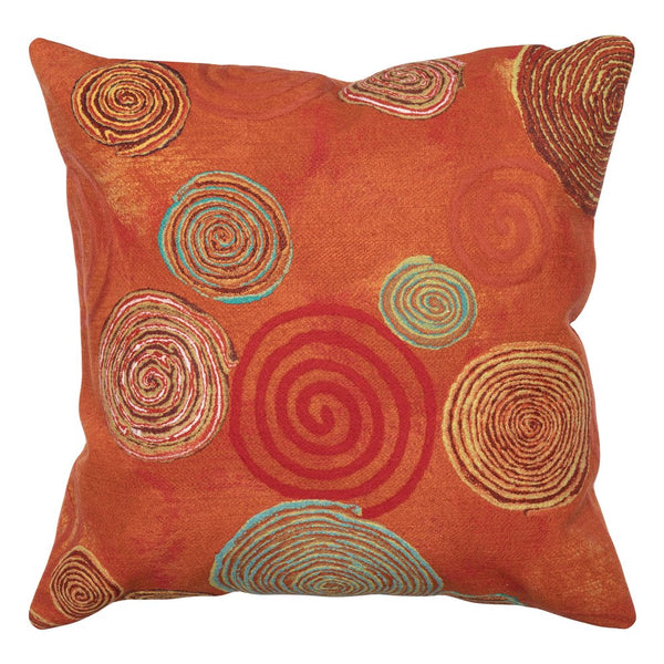 Trans Ocean Liora Manne Visions Iii Graffiti Swirl Indoor/Outdoor Pillow - Stunning Artful Accent For Any Space Red Polyester 7sc2s410924
