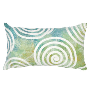 Trans Ocean Liora Manne Visions Iv Curl Indoor/Outdoor Handmade Pillow - Durable, Artistic Accent For Any Space Blue Polyester 7sd1s505504