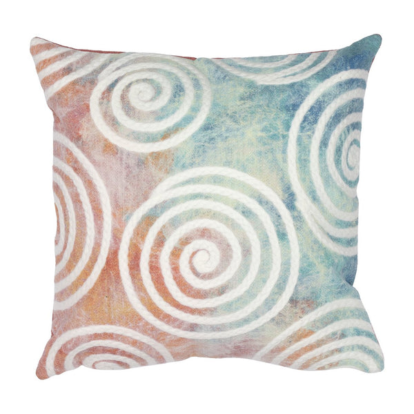 Trans Ocean Liora Manne Visions Iv Curl Indoor/Outdoor Handmade Pillow - Durable, Artistic Accent For Any Space Multi Polyester 7sd2s505544