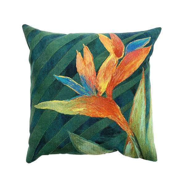 Trans Ocean Liora Handmade Exotic Bloom Pillow - Vibrant 20" X 20" Indoor/Outdoor Floral Accent For Tropical Vibes Green Polyester 7sd2s505906