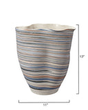 Jamie Young Co. Undulation Porcelain Decorative Vase Blue Porcelain 7undu-vabl