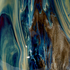 Jamie Young Co. Whirl Ceramic Decorative Vase, Medium Blue Ceramic 7whir-mdbl