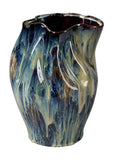 Jamie Young Co. Whirl Ceramic Decorative Vase, Medium Blue Ceramic 7whir-mdbl