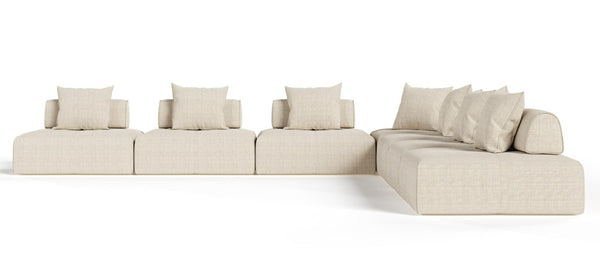 VIG Furniture Mondo 7-Piece Modular Beige Fabric Sectional Sofa — Customizable Modern Comfort, Foam-Backed Cushions VGOD-ZW-22033-MOD-BGE-7-Piece Sectional