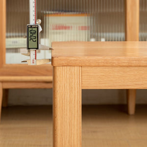English Elm (1m) Solid Oak Dining Bench with Metal Reinforced Frame for Entryway or Table W1283P434271