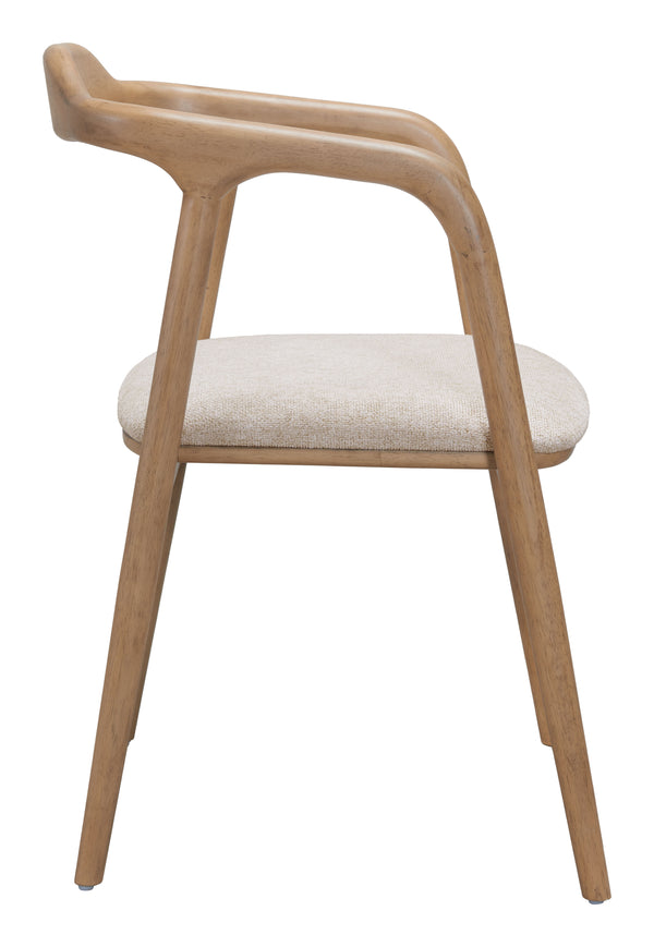 Zuo Modern Hosoi Dining Chair In Beige - Modern Elegance With Premium Polyester & Rubberwood For Your Home Beige 100% Polyester,Rubberwood 110511-zuo-modern