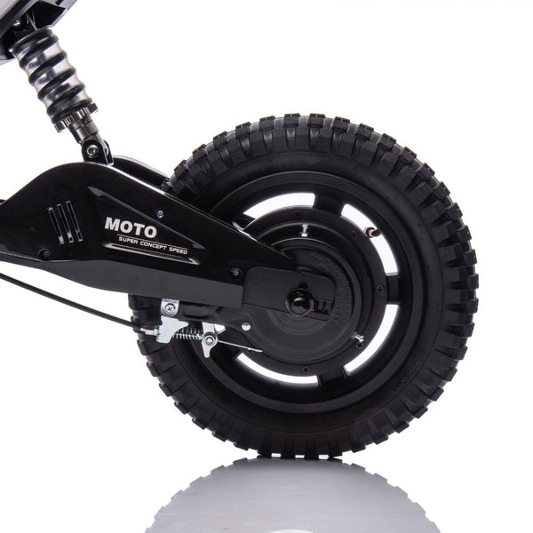 English Elm 24v Kids Electric Motocross Motorcycle 200w Hub Motor Suspension Led Bluetooth Audio Red W1578P225050