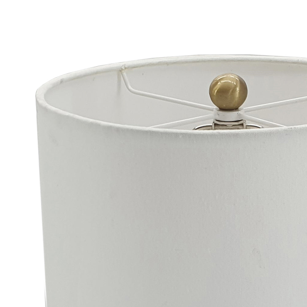 English Elm D10x34" Peraro Black Marble and Metal Buffet Lamp — Tall Brass-Trimmed Minimalist Statement Piece Black+Gold W2078P324069