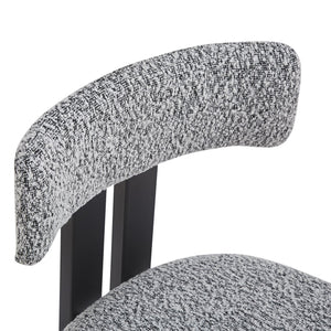 English Elm Christopher Knight Home® - Upholstered Dining Chairs with Metal Legs Set of 2 — Ergonomic Foam Seats, Rust-Resistant Durable Design Black White N768P211168B