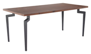 Kani Dining Table Walnut 110360 Zuo Modern