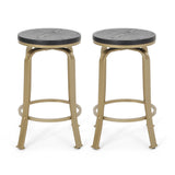 Christopher Knight Home® - Noble House - Skyla Modern Industrial Swiveling Counter Stool (Set of 2)