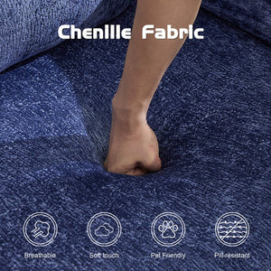 English Elm Compression Convertible Floor Sofa Bed – Stylish Chenille Loveseat, Easy Setup, Ideal For Small Spaces W3723P345645