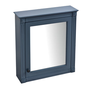 English Elm 24'' 24'' Wall Mounted Bathroom Mirror Cabinet with Adjustable Shelves, Space-Saving Modern Storage Solution Blue N710P195492C
