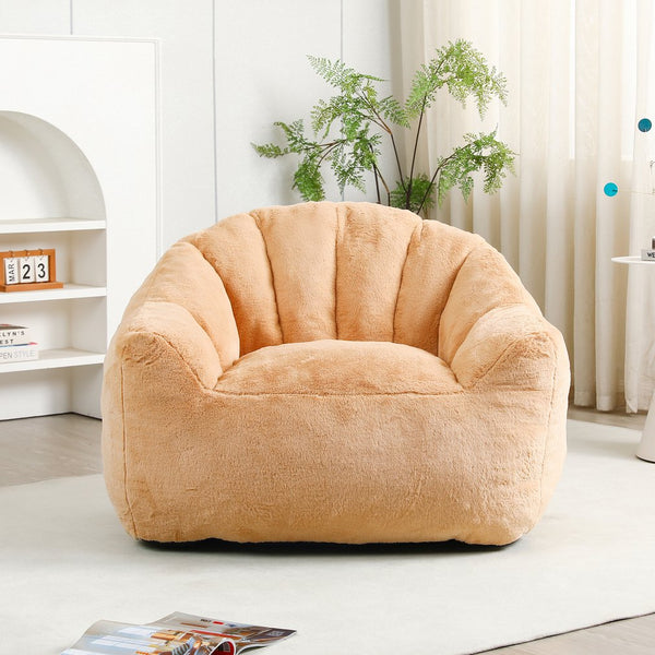 English Elm Bean Bag Chair - Luxuriously Plush Foam Sofa With Armrests, Non-Slip Base For Living Room & Bedroom Comfort W2200P313807