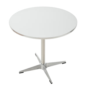 English Elm Modern Circular Dining Table | Minimalist 31.4" Round Accent Table for Kitchen, Living & Home Office, Stainless Steel Base, 170 lb Capacity W2565P248234
