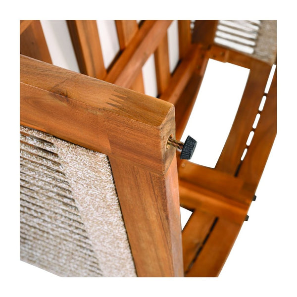 English Elm [set of 2] Acacia Hardwood Outdoor Club Chairs with Rope Weave Panels and Cushions N767P367654A_2