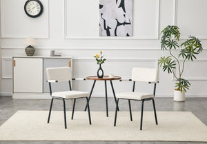 English Elm Dining Chairs Set of 2 Velvet Upholstered with Hangable Arms and Metal Legs W3493P449276