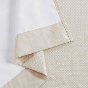JLA Home Madison Park - Basketweave Room-Darkening Curtain Panel Pair with Thermal Foam Backing, Grommets, OEKO-TEX Safe Ivory MP40-7922