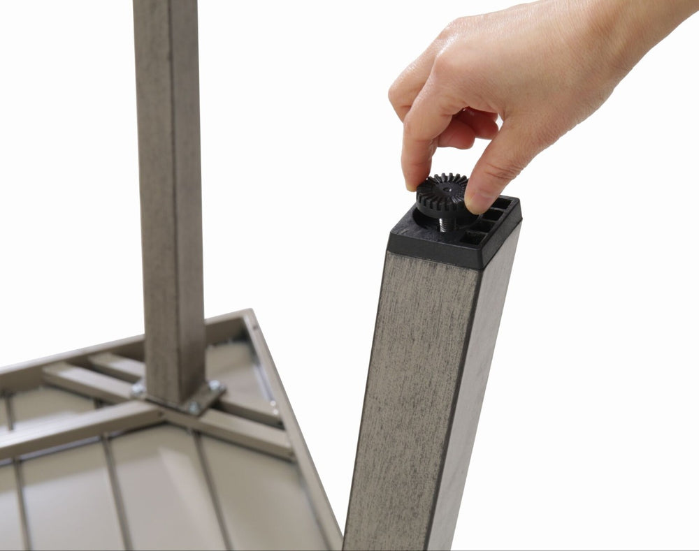 English Elm Outdoor Powder-coated Iron Slatted Folding Patio Dining Table Seats up to Eight W3990P456537