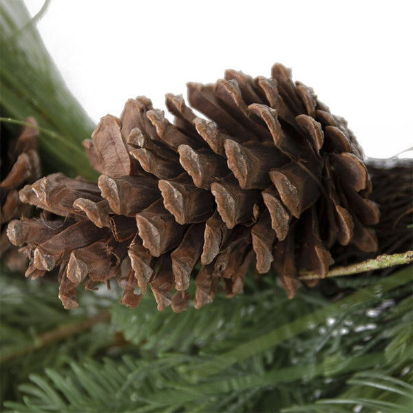 English Elm D22" Lifelike Green Wreath for Door and Wall Decor, 22" Faux Foliage with Realistic Branches W2078P361313