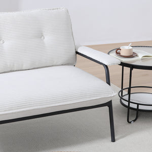 English Elm The 53-inch sofa with durable metal frame and sponge cushions, space-saving American-style comfort for studio living Beige W3371P309473