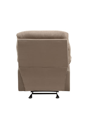 English Elm Arcadia Plush Microfiber Motion Recliner with Pillow-Top Arms, Smooth Latch Mechanism for Relaxation Light Brown 32 L x 31 W x 27 H B2726P256679