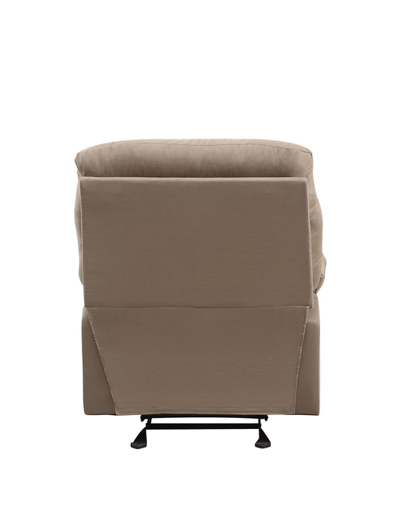 English Elm Arcadia Plush Microfiber Motion Recliner with Pillow-Top Arms, Smooth Latch Mechanism for Relaxation Light Brown 32 L x 31 W x 27 H B2726P256679