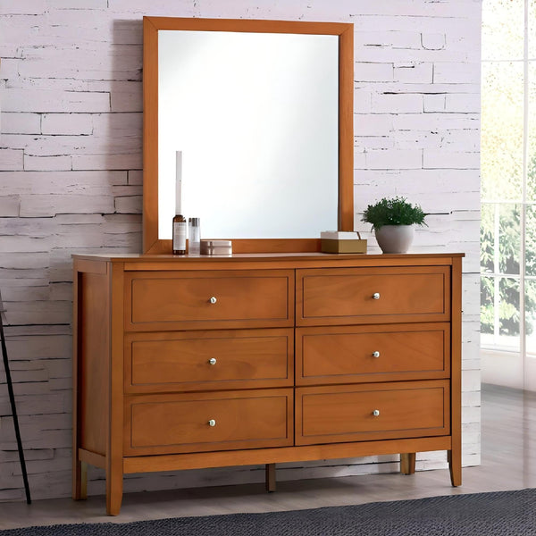 English Elm Daniel Assembled 5-Drawer Chest with English Dovetail Drawers, Metal Hardware & Solid Wood Frame Oak 62 L x 40 W x 19 H B078P400752