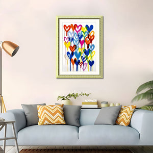 English Elm Set Of 2 Vibrant Heart Graffiti Wall Art Prints – Modern Framed Decor For Kids & Living Spaces 18X24 T3976P383168-GIGA
