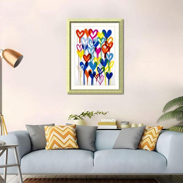 English Elm Set Of 2 Vibrant Heart Graffiti Wall Art Prints – Modern Framed Decor For Kids & Living Spaces 18X24 T3976P383168-GIGA