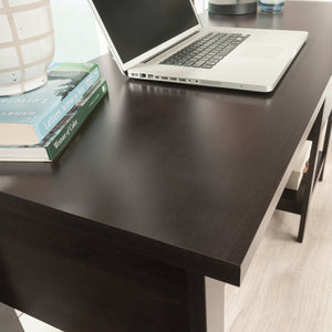 English Elm Desk, Elegant Brown Finish With Storage Drawers And Cable Management For Home Office Or Study B356P367914