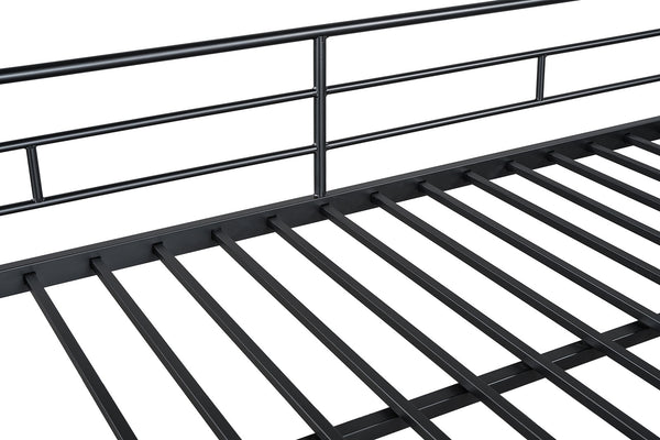 English Elm Twin Arch Slat Bunk Bed with Patented Insert & Lock Joint System — Sturdy Transitional Style, Space-Saving Design Black 14 L x 77 W x 8 H B2741P347852