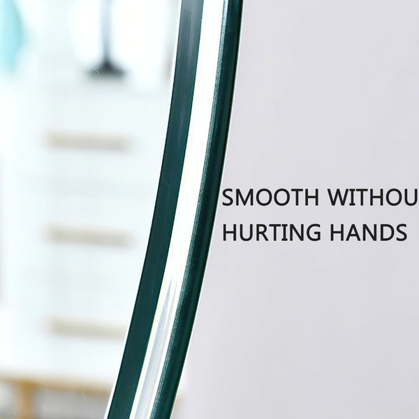 English Elm Size:53.94 Inch Round Tempered Glass Tabletop Polished Edge Dining or Studio Surface W1512P498587
