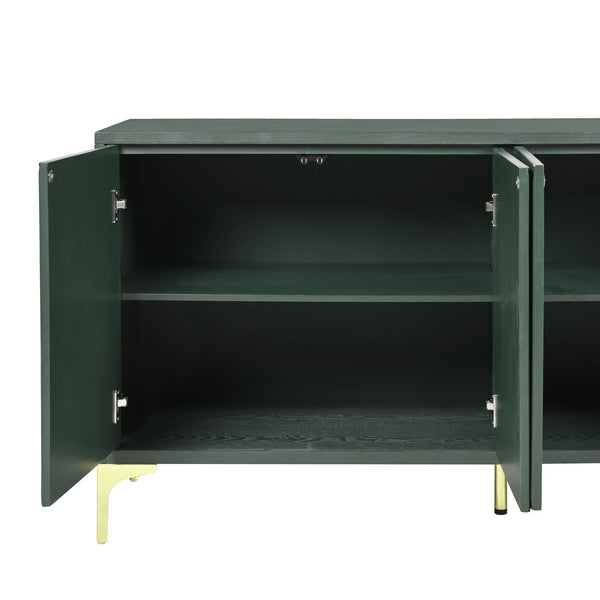 English Elm Modern 60" Olive Green Sideboard with 4 Soft-Close Doors, Adjustable Shelves, 220lb Top Load Capacity W2696P279974