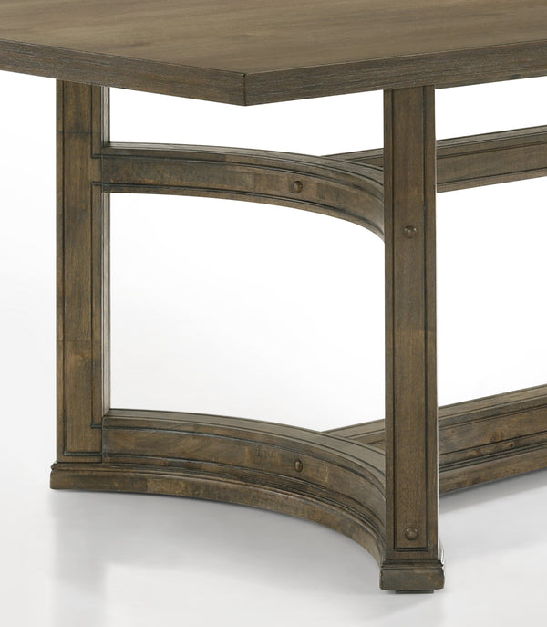 English Elm Parfield Weathered Finish Dining Table with Sturdy 45mm Top, Elegant Pedestal Base, Durable Veneer Oak 37 L x 26 W x 8 H B2726S00241