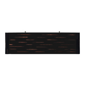 English Elm TREXM Curved Console Table with Storage and 2 Drawers – Farmhouse Rustic Entryway Organizer, 56" Distressed Black N715P244723B