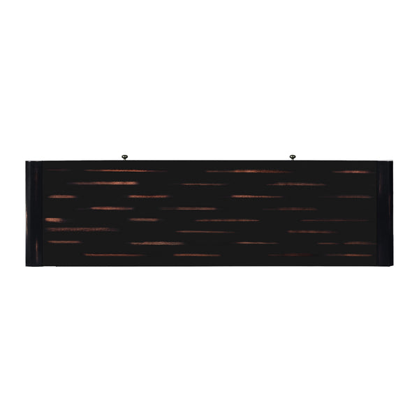 English Elm TREXM Curved Console Table with Storage and 2 Drawers – Farmhouse Rustic Entryway Organizer, 56" Distressed Black N715P244723B