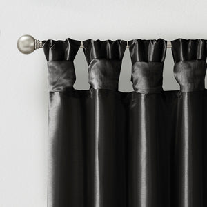 JLA Home Madison Park - Twist Total Blackout Faux-Silk Curtain Panel with Foam-Back Liner, Thermal Insulation & OEKO-TEX MP40-8336