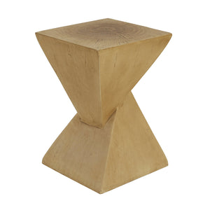 English Elm Christopher Knight Home® - GEOMETRIC MGO SIDE TABLE with Twisted Hourglass Design, Durable Moisture-Resistant Wood-Look Finish Light Natural N770P262073N