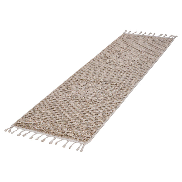 English Elm Loom Luxe Beige Medallion Area Rug - Durable, Stylish Indoor/Outdoor Runner For High-Traffic Spaces B335P289625