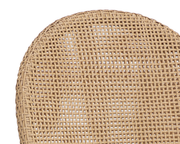 Sunpan Calandri Counter Stool - Stylish Outdoor Seating with Comfort, Durable Fabric & Chic Wicker Design Natural / Louis Cream