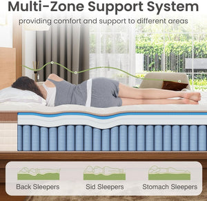 English Elm 12 Inch King Hybrid Mattress Gel Foam Pocket Springs Firm Support Cool Sleep B2716P415718