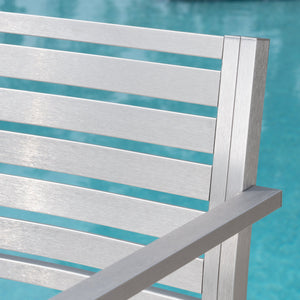 English Elm Christopher Knight Home® - Outdoor Rust-Proof 29.5" Wicker Barstools Set of 2 — Lightweight Aluminum Frame, Weather-Resistant Seating Silver 60011.00SIL