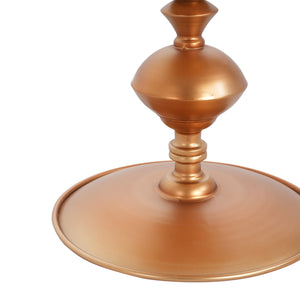 English Elm Christopher Knight Home® - Small Round Gold End Table with Antique Finish, Handcrafted Iron Art Deco Accent, 29.3" Tall N772P301511G