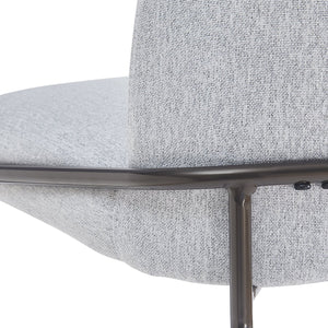 English Elm Christopher Knight Home® - Galen Upholstered Metal Barstool Set of 2 with Plush Stain-Resistant Fabric, Ergonomic Modern Design Gray N775P290453G